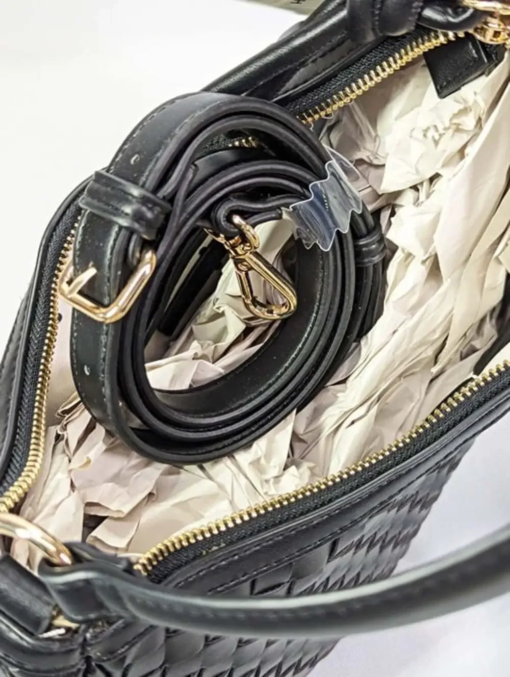 On 34th Women's Woven Crossbody Hobo in Black (MSRP $90)